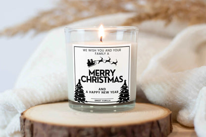 Family Merry Christmas Personalised Candle | Christmas Gifts | Festive Decorations MKTrends Co