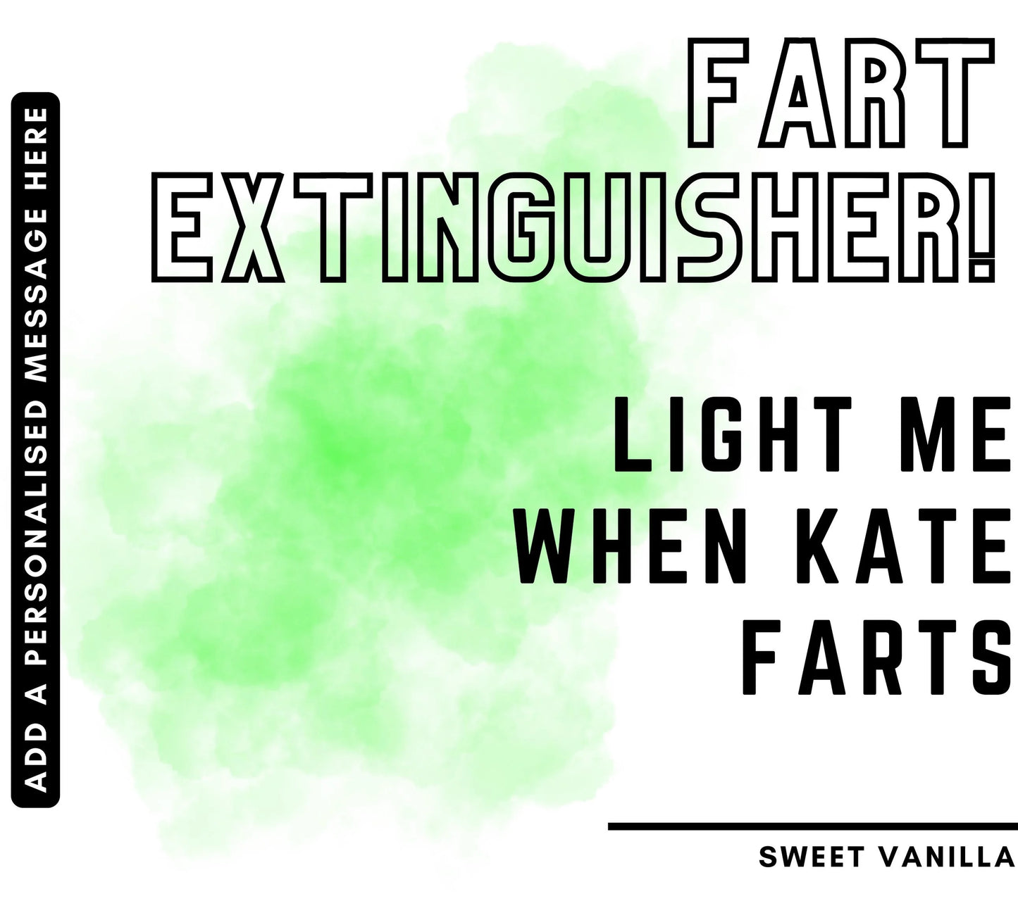 Fart Extinguisher Personalised Candle | Funny Fart Name Gift MKTrends Co