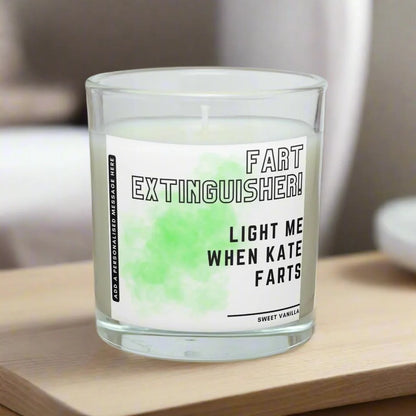 Fart Extinguisher Personalised Candle | Funny Fart Name Gift MKTrends Co