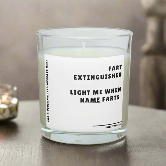 Fart Extinguisher Personalised Candle | Funny Novelty Gift MKTrends Co