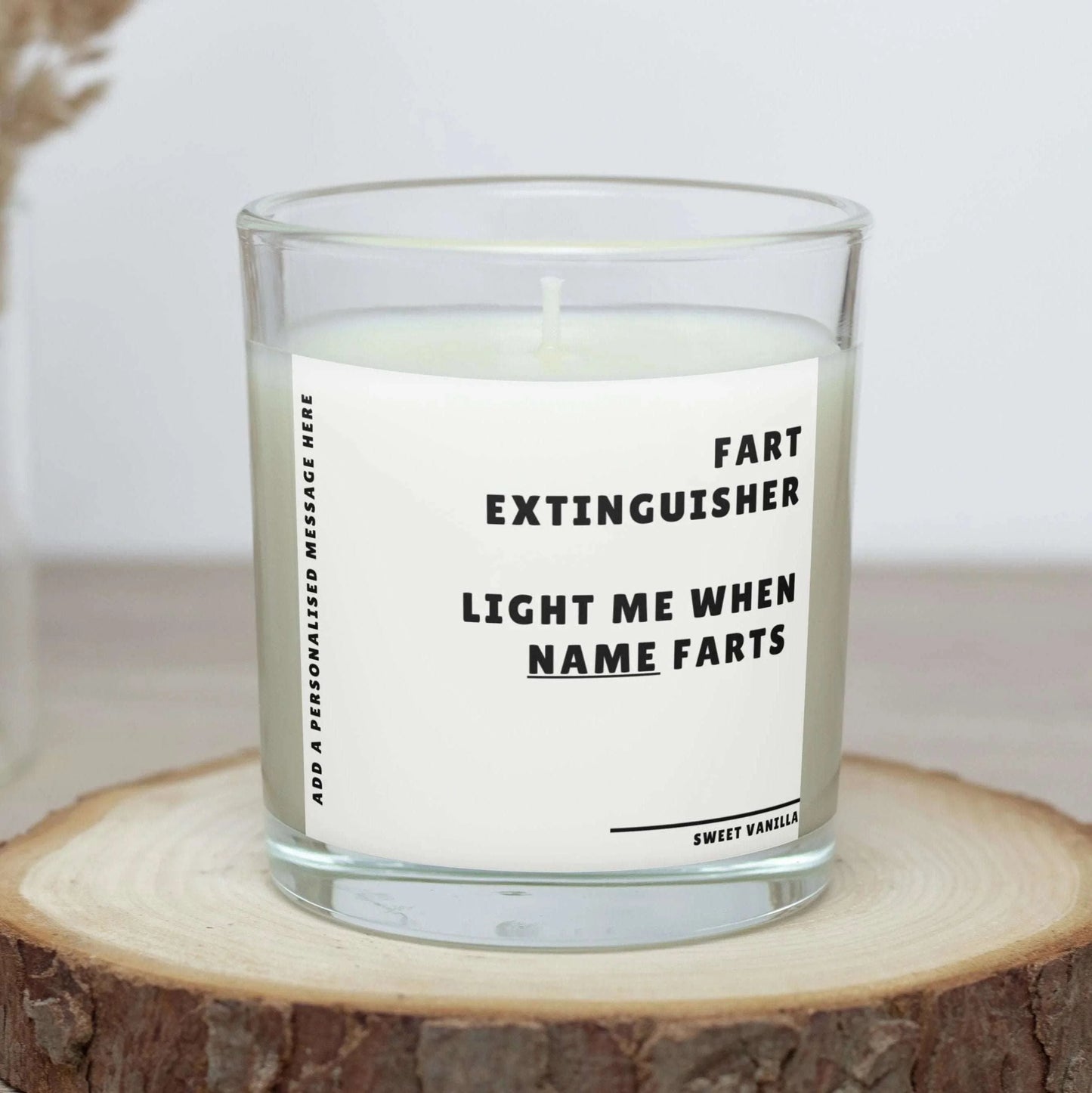 Fart Extinguisher Personalised Candle | Funny Novelty Gift MKTrends Co