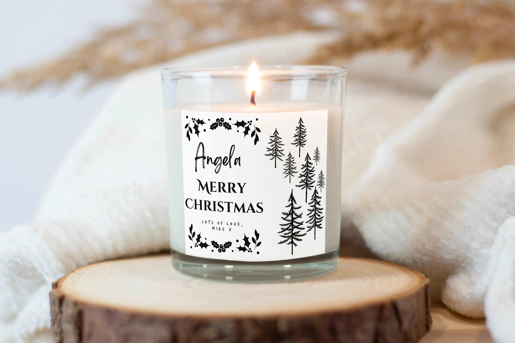 Festive Christmas Gift Personalised Candle | Christmas Gifts | Festive Decorations MKTrends Co