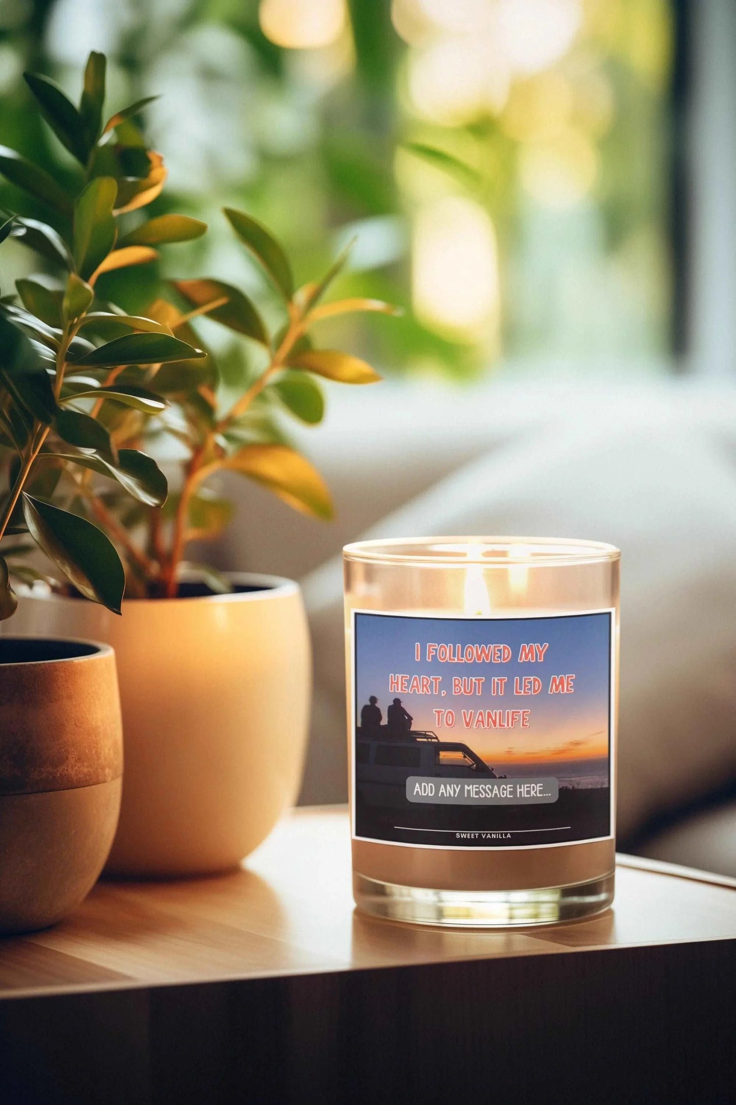 Followed My Heart Personalised Candle | Vanlife Quote MKTrends Co