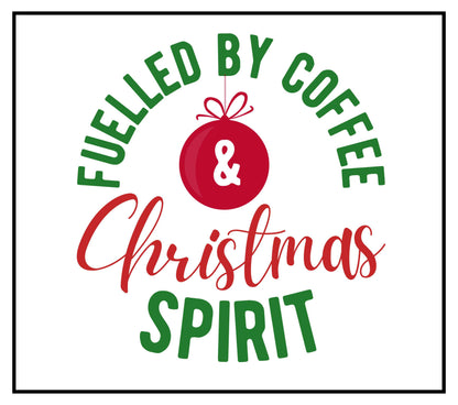 Fuelled By Coffee and Christmas Spirit Candle | Personalised Candle MKTrends Co