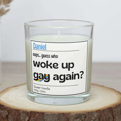 Funny Gay Personalised Candle | Novelty Candle| Funny Gay Gift MKTrends Co