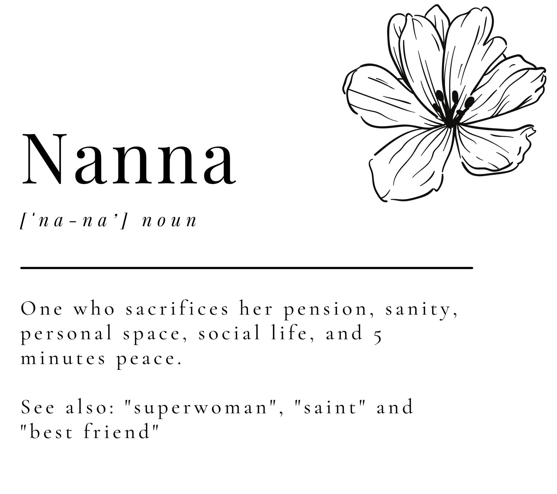 Funny Nanna Noun Message Personalised Candle MKTrends Co