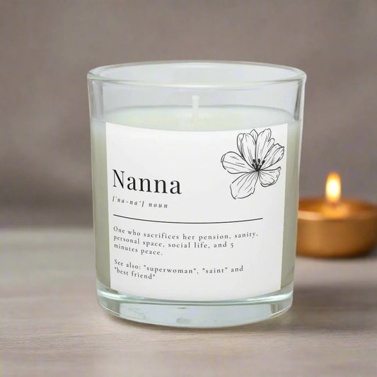 Funny Nanna Noun Message Personalised Candle MKTrends Co