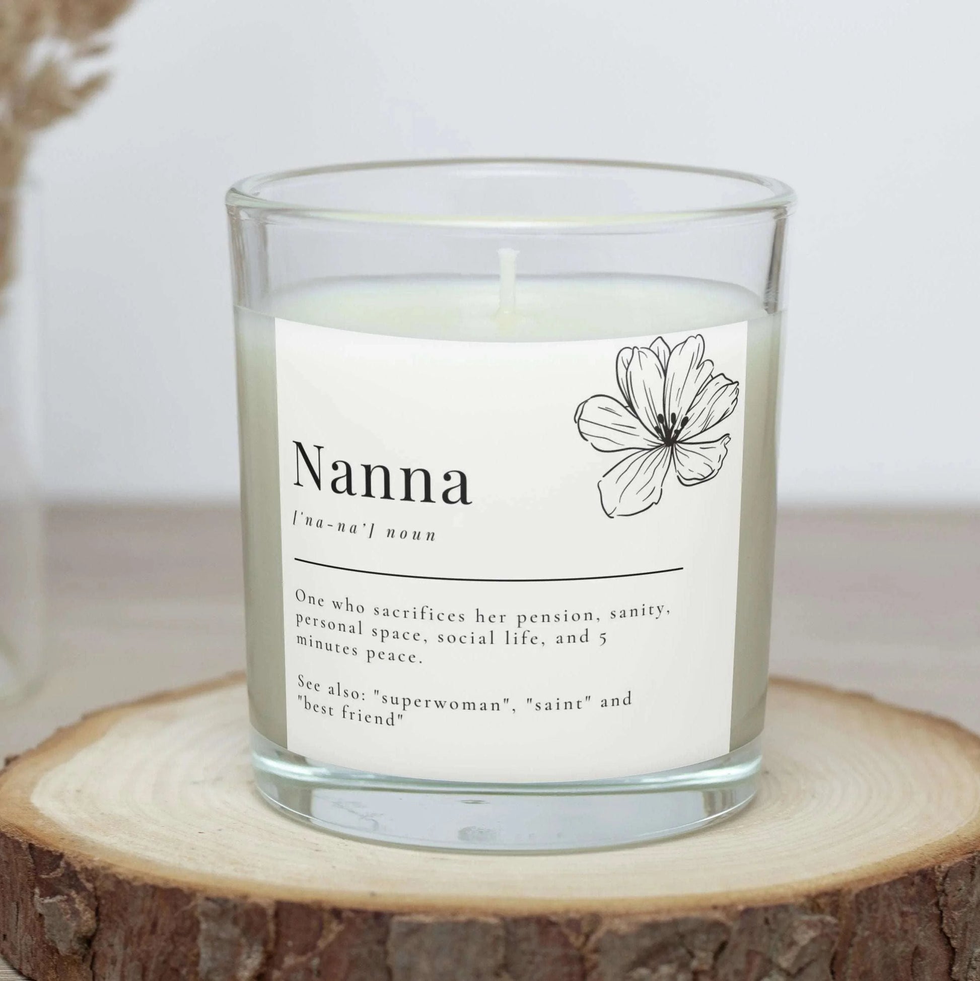 Funny Nanna Noun Message Personalised Candle MKTrends Co