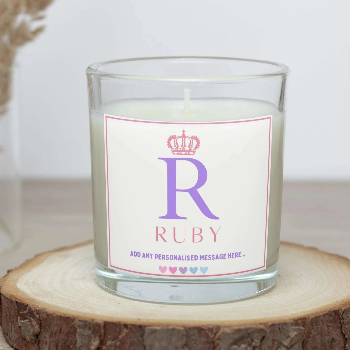 Girlfriend Initial Name Message Personalised Candle | Girlfriend Crown Gift MKTrends Co