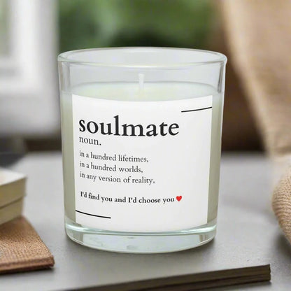 Girlfriend Soulmate Noun Personalised Candle | Wife Soulmate Noun Gift MKTrends Co