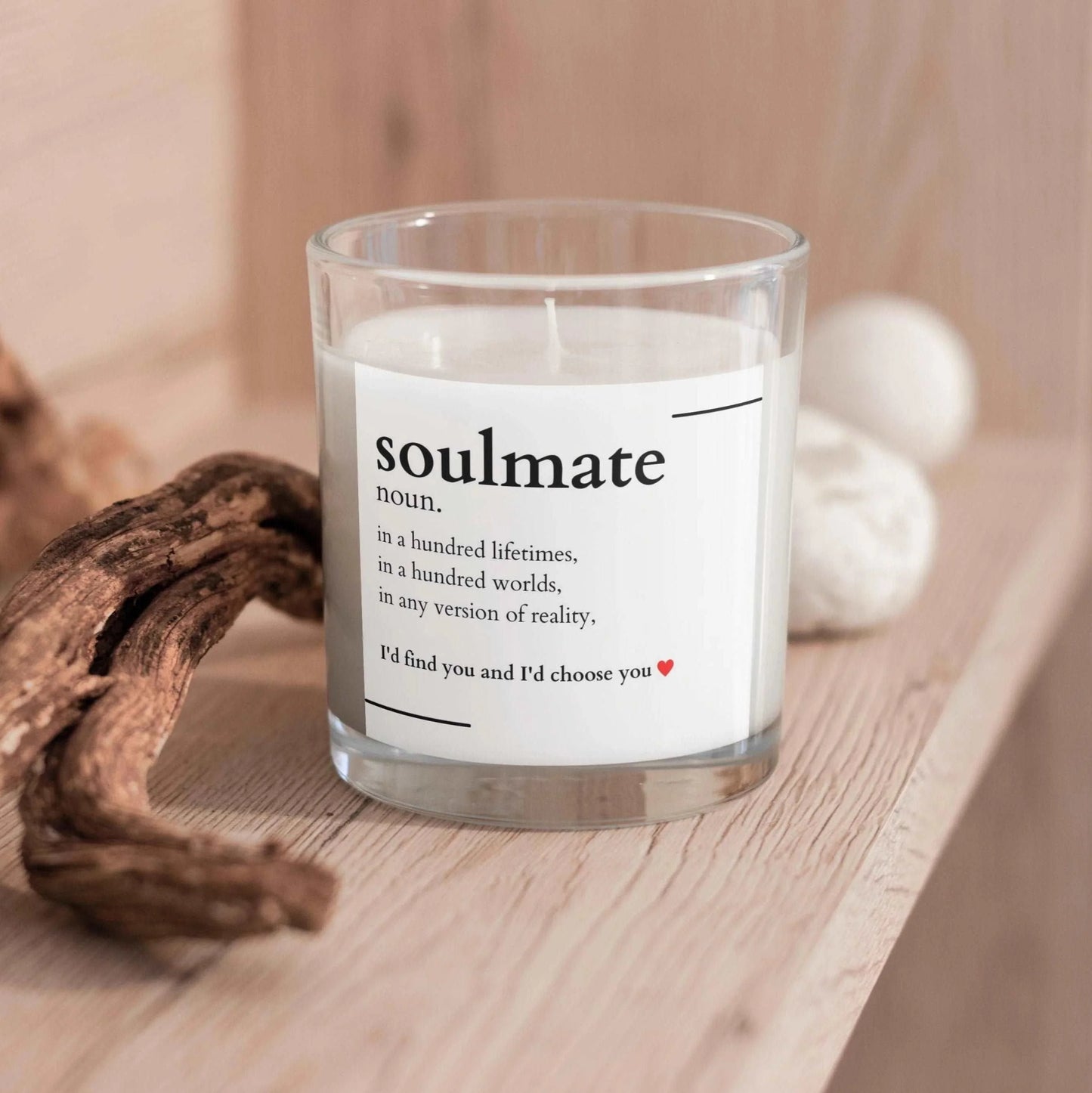 Girlfriend Soulmate Noun Personalised Candle | Wife Soulmate Noun Gift MKTrends Co