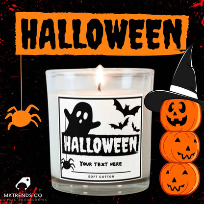 Halloween Ghost Personalised Candle | Halloween Decoration | Trick or Treat MKTrends Co