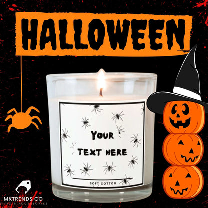 Halloween Spider Personalised Candle | Halloween Decoration | Trick or Treat MKTrends Co