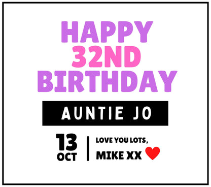 Happy Birthday Auntie Personalised Candle | Auntie Birthday Gift MKTrends Co