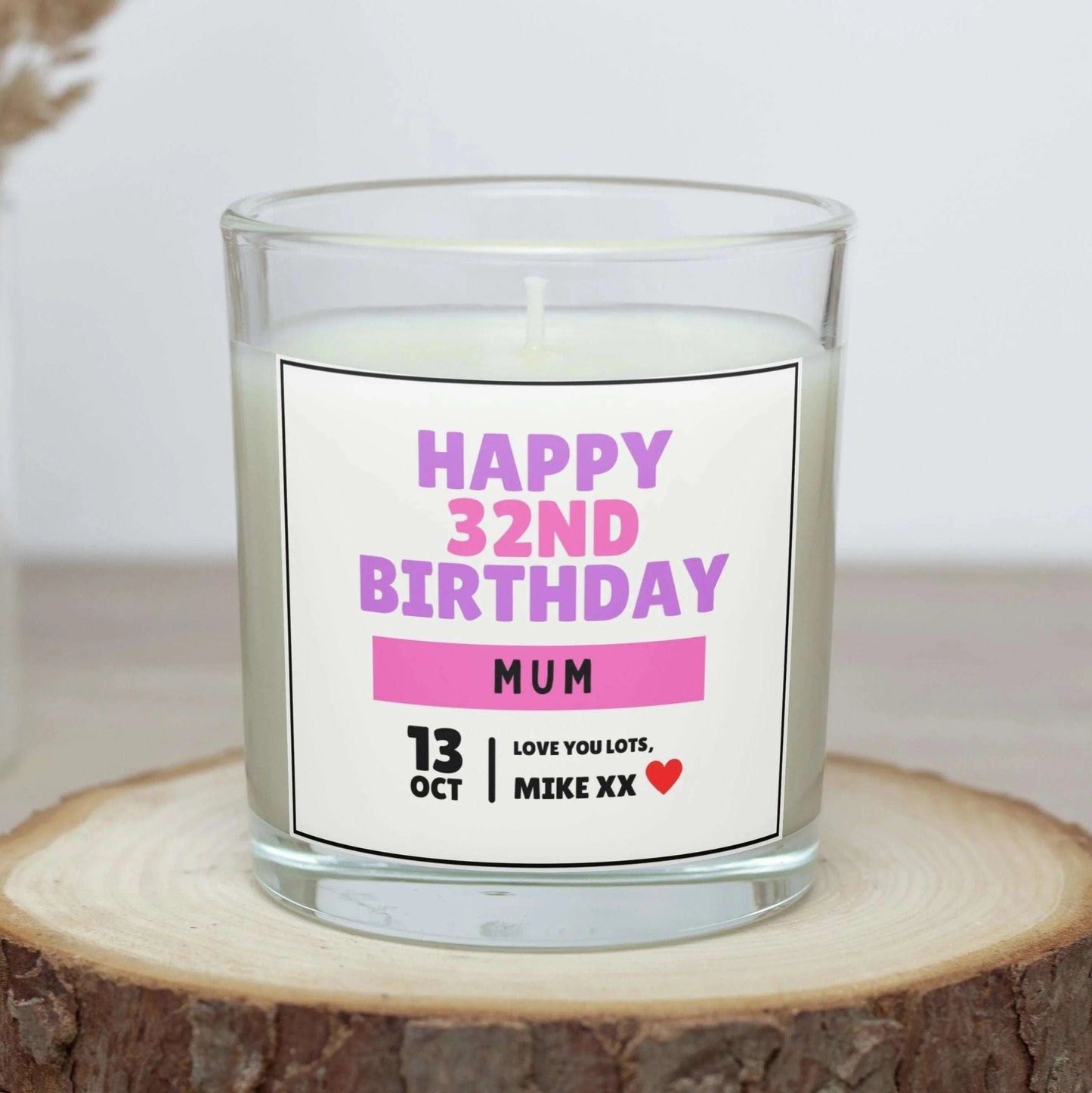 Happy Birthday Mum Personalised Candle | Mum Birthday Gift MKTrends Co