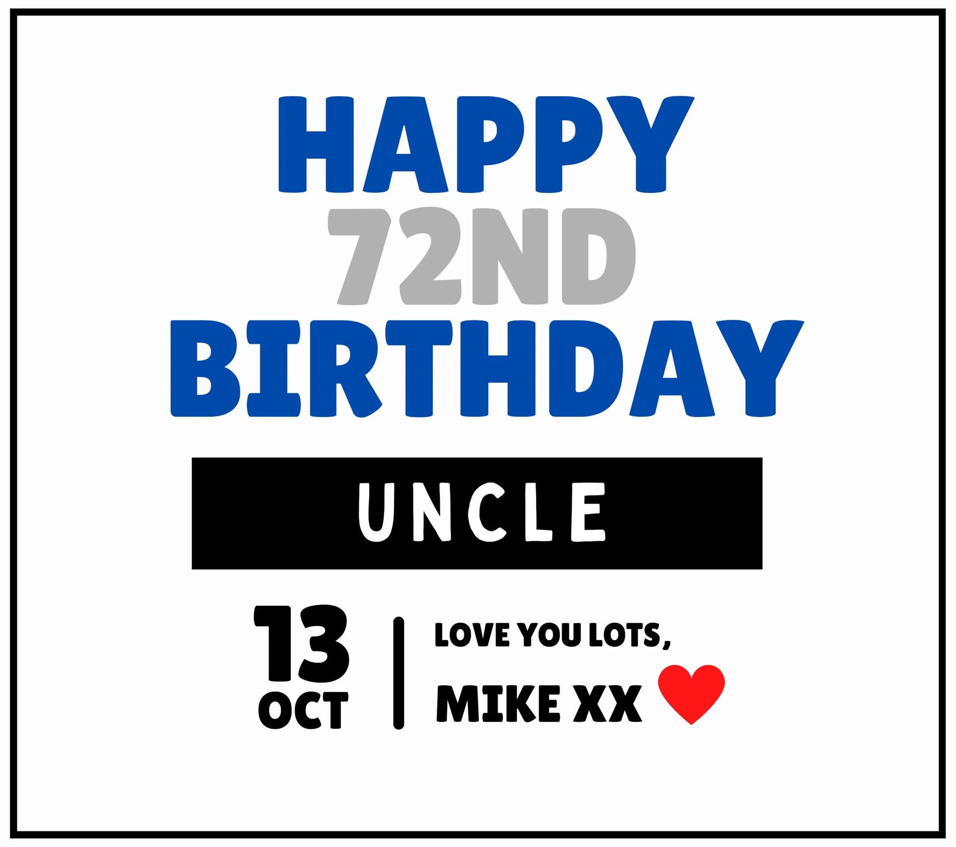 Happy Birthday Uncle Personalised Candle | Uncle Birthday Gift MKTrends Co