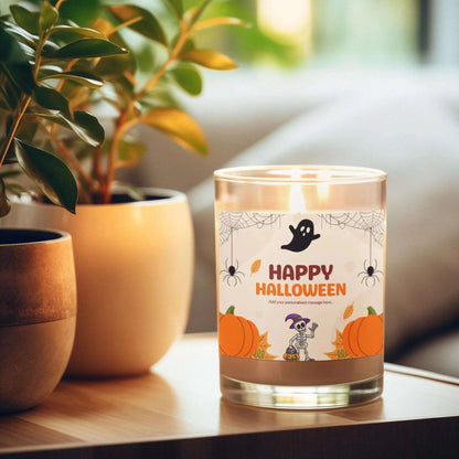 Happy Halloween Festive Personalised Candle | Halloween Decor MKTrends Co