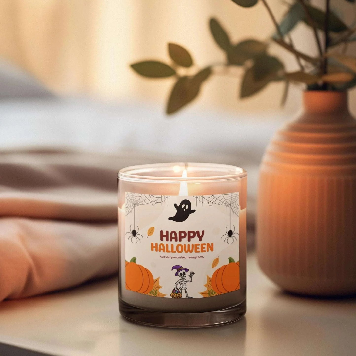 Happy Halloween Festive Personalised Candle | Halloween Decor MKTrends Co