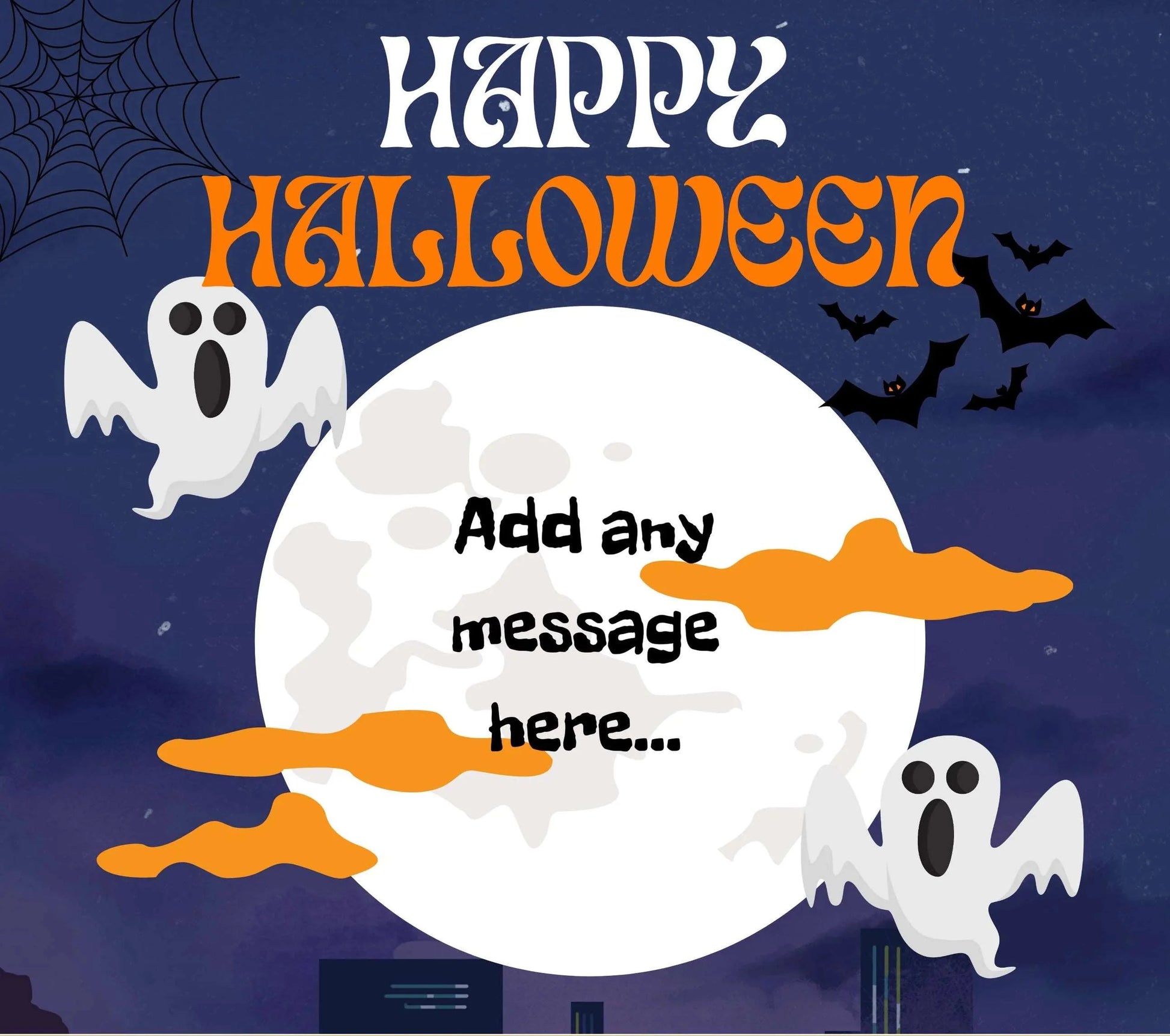 Happy Halloween Ghost Personalised Candle | Halloween Decor MKTrends Co