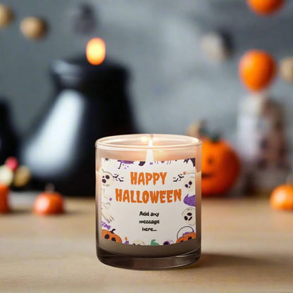 Happy Halloween Message Personalised Candle | Halloween Decor MKTrends Co