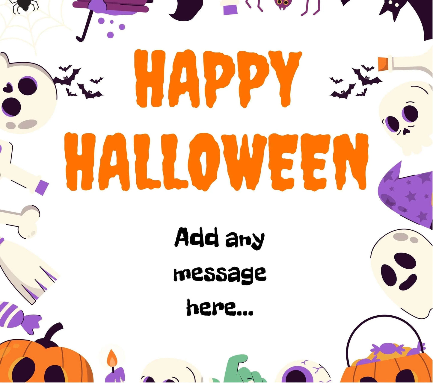 Happy Halloween Message Personalised Candle | Halloween Decor MKTrends Co