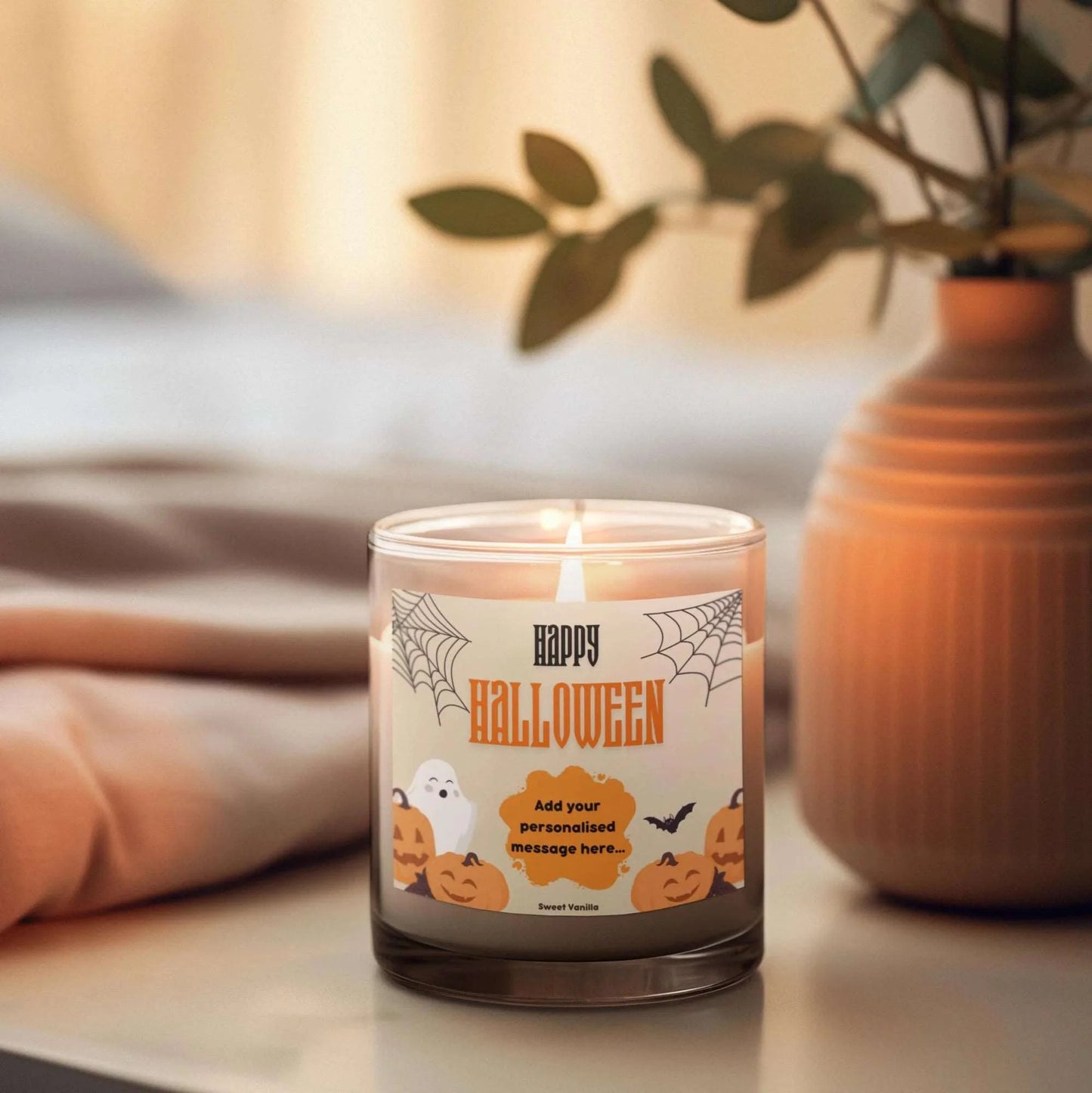 Happy Halloween Personalised Candle | Halloween Decor MKTrends Co