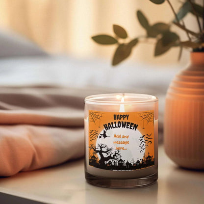 Happy Halloween Scene Personalised Candle | Halloween Decor MKTrends Co