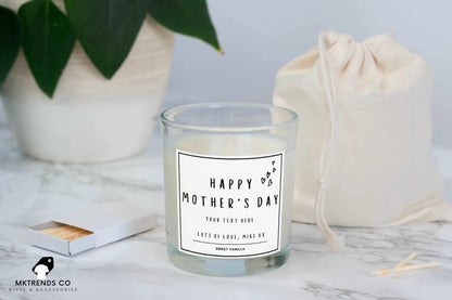 Happy Mother's Day Personalised Candle | Mother's Day Gift | Gifts for Mum MKTrends Co