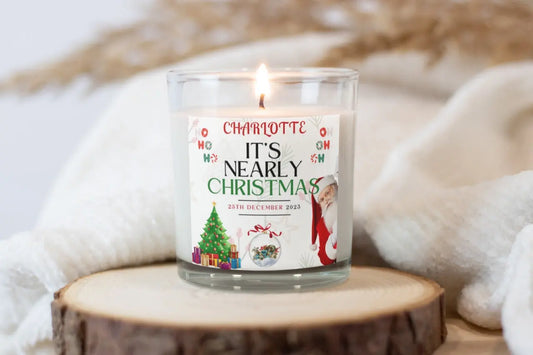 It's nearly Christmas Festive Candle | Personalised Candle MKTrends Co