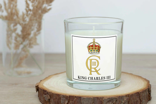 King Charles III Crest Coronation Candle | Personalised Candle MKTrends Co