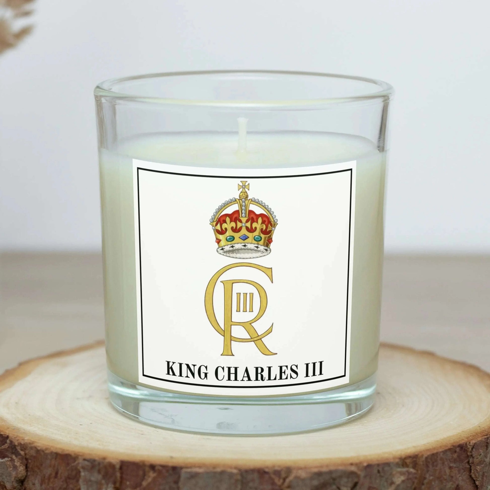 King Charles III Crest Coronation Candle | Personalised Candle MKTrends Co