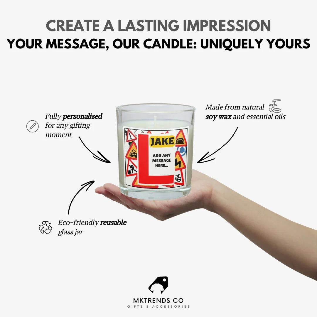 Leaner Driver Personalised Candle | Learning to Drive Gift MKTrends Co