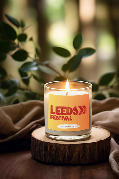 Leeds Festival Personalised Candle MKTrends Co