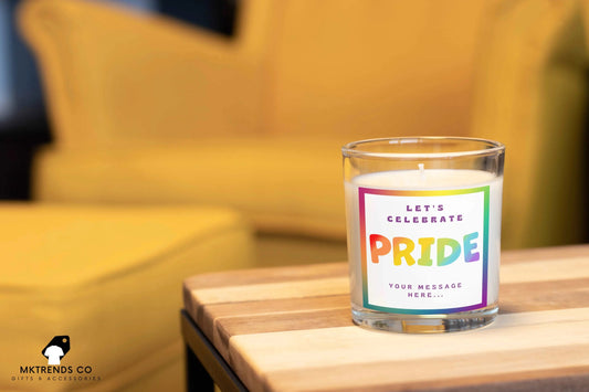 Let's Celebrate Pride Personalised Candle | LGBTQ Gifts MKTrends Co