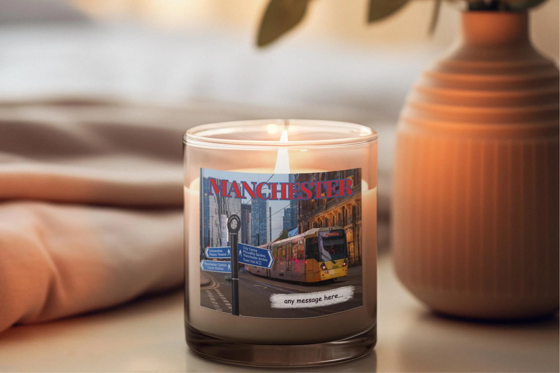 Manchester Personalised Candle MKTrends Co