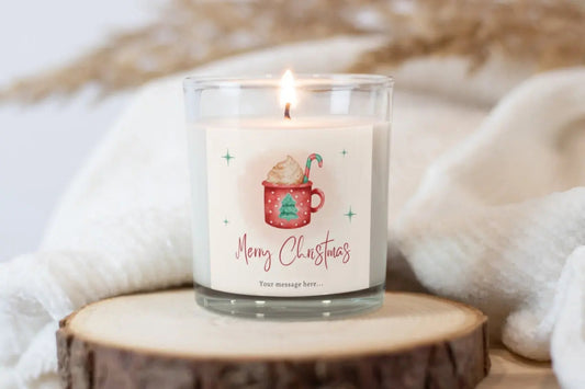 Merry Christmas Chocolate Cup Candle | Personalised Candle MKTrends Co