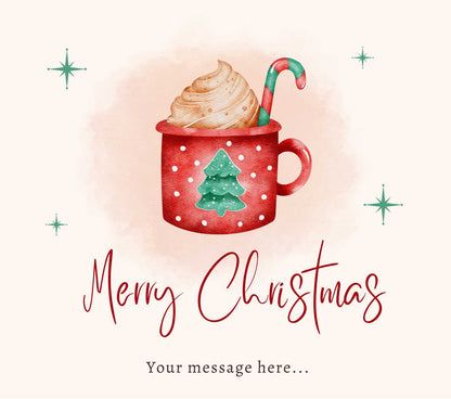 Merry Christmas Chocolate Cup Candle | Personalised Candle MKTrends Co