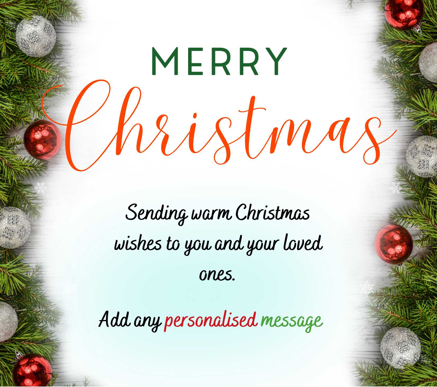 Merry Christmas Message Candle | Personalised Candle MKTrends Co