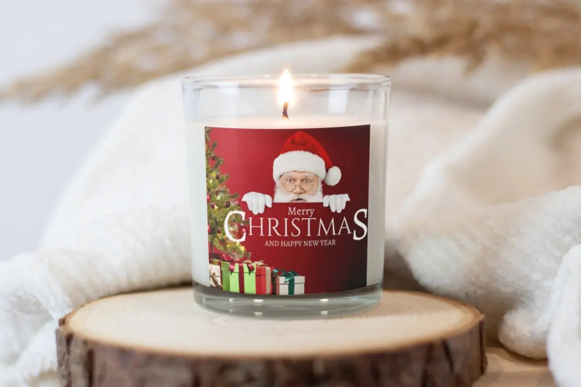 Merry Christmas Santa Candle | Personalised Candle MKTrends Co