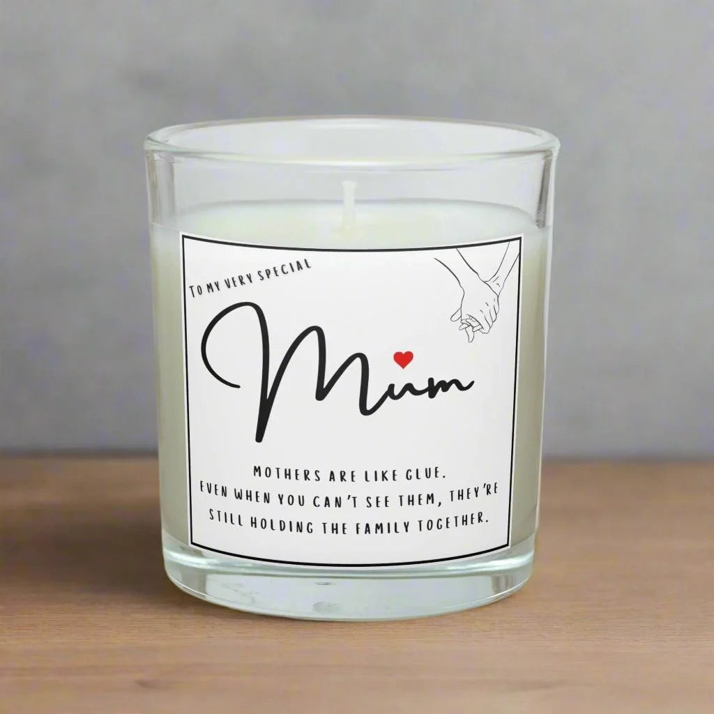 Mothers Are Like Glue Personalised Candle | Gift for Mum MKTrends Co