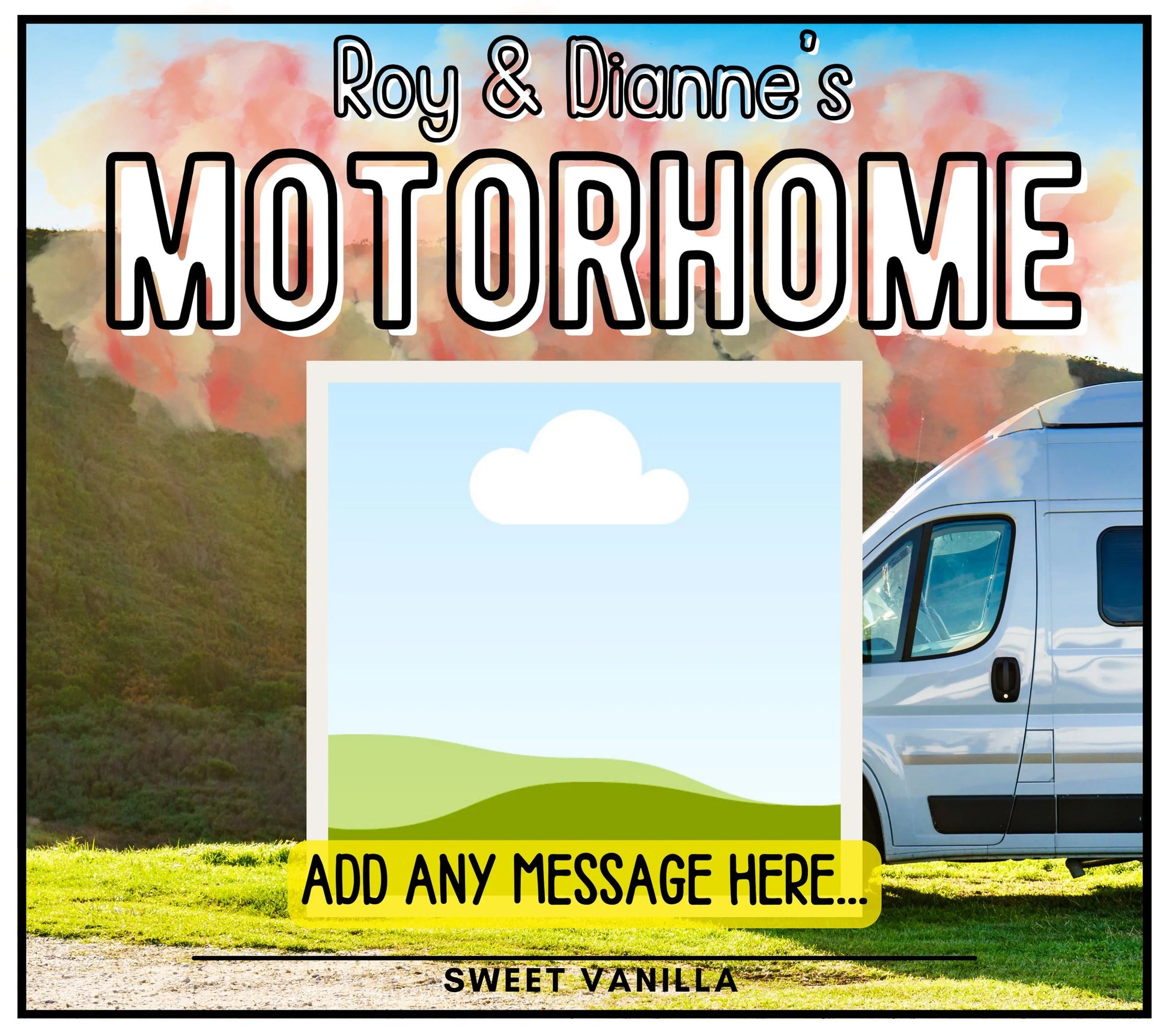 Motorhome Photo Personalised Candle | Campervan Candle MKTrends Co