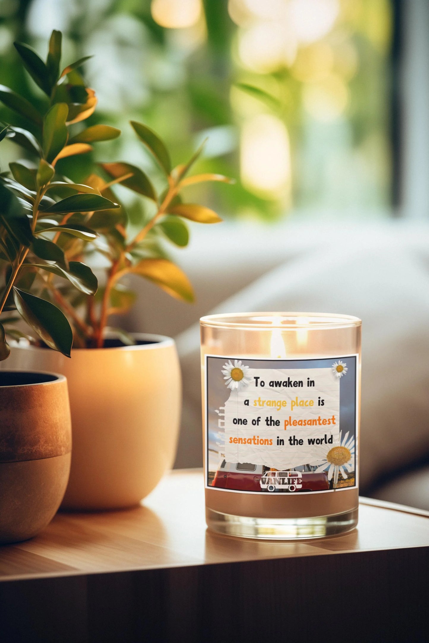 Motorhome Quote Personalised Candle | Vanlife Decor MKTrends Co