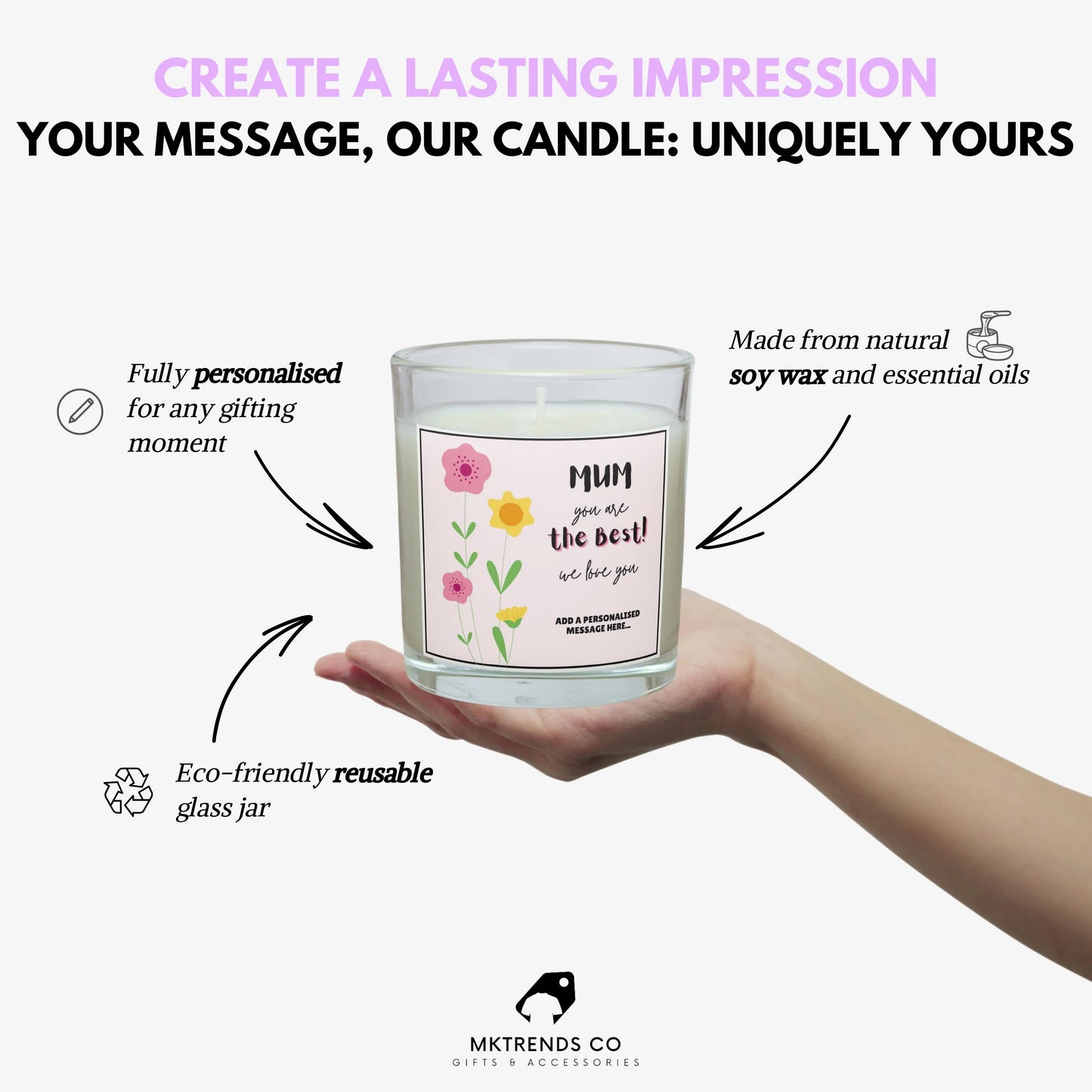 Mum You are the Best Personalised Candle | Best Mum Gift MKTrends Co