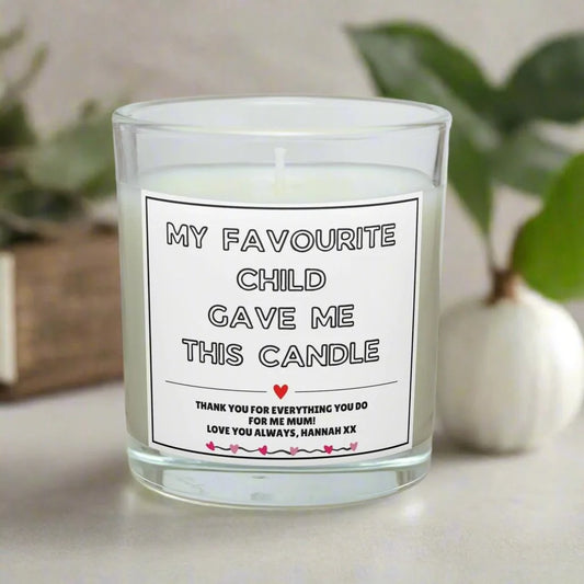 My Favourite Child Gave Me This Candle Gift | Personalised Candle MKTrends Co