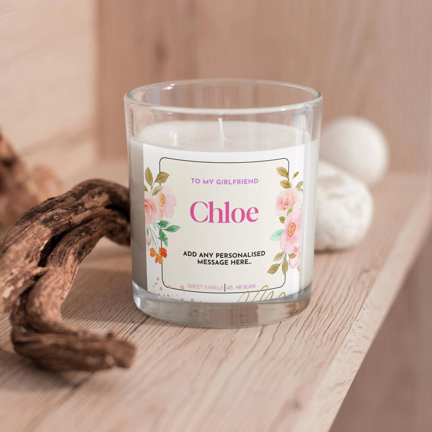 My Girlfriend Name Personalised Candle | Gift for Girlfriend MKTrends Co