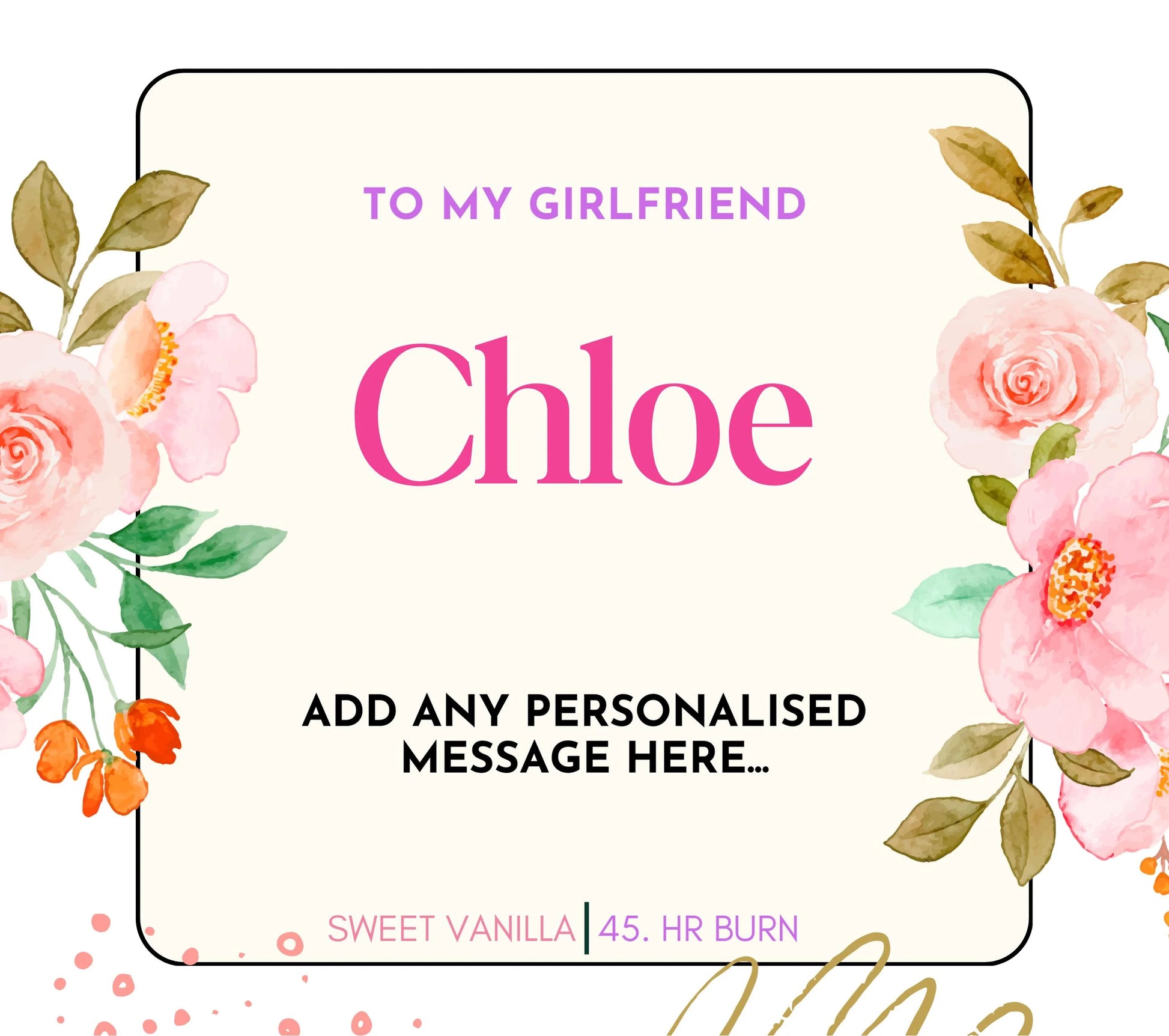 My Girlfriend Name Personalised Candle | Gift for Girlfriend MKTrends Co