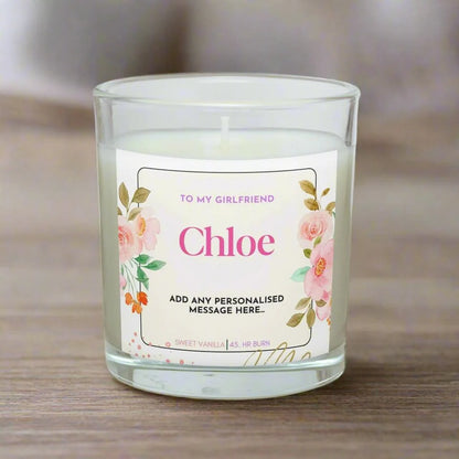 My Girlfriend Name Personalised Candle | Gift for Girlfriend MKTrends Co