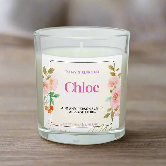 My Girlfriend Name Personalised Candle | Gift for Girlfriend MKTrends Co