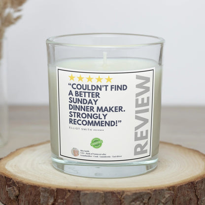 Nanna Funny Review Personalised Candle MKTrends Co