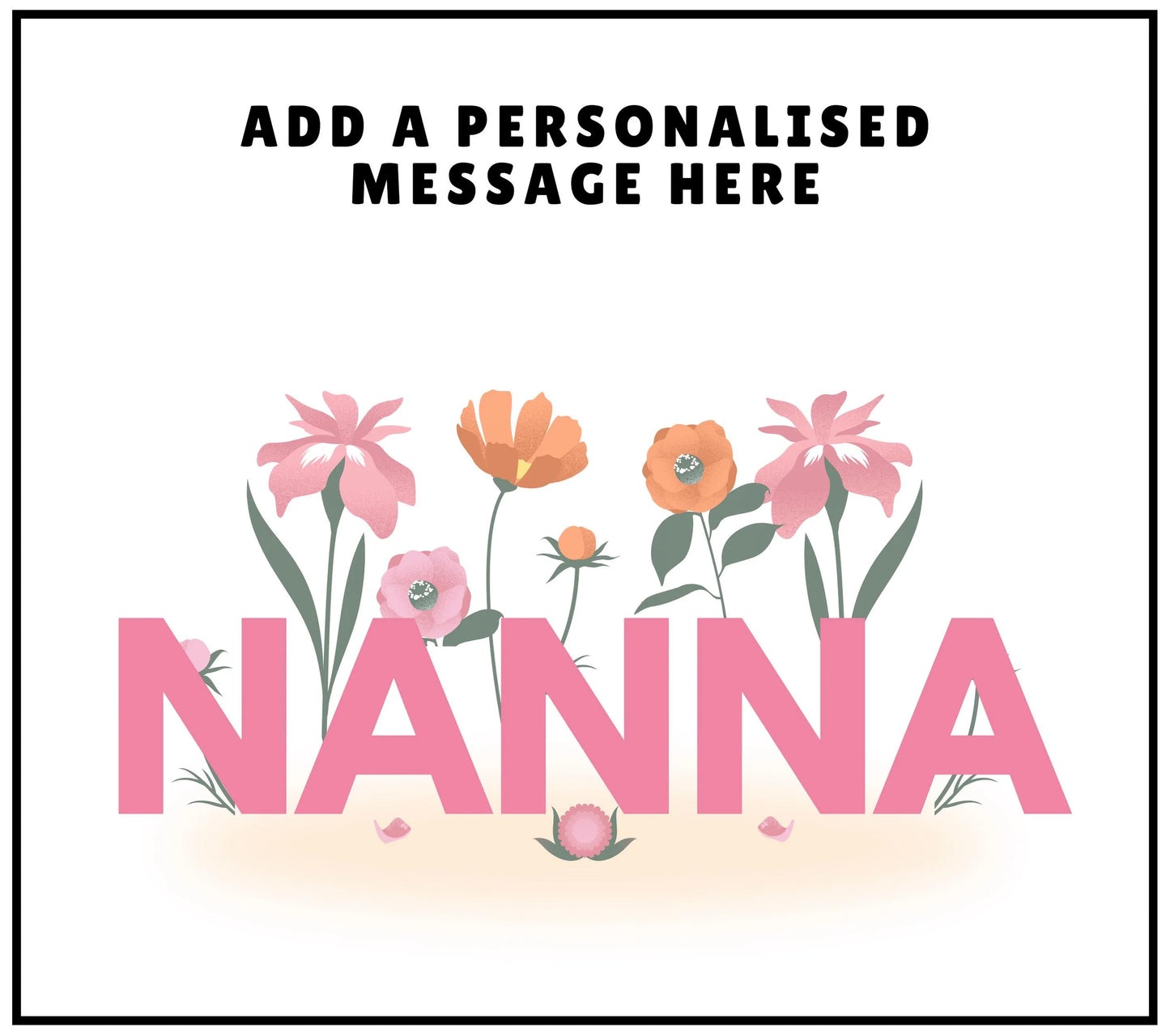 Nanna Message Flowers Personalised Candle | Gift for Nanna MKTrends Co